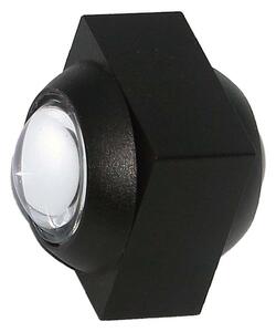 V-TAC mini 2W kültéri fali COB LED lámpa, 2 irányú szögletes, fekete házzal, meleg fehér - SKU 23028