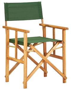 VidaXL 2 db zöld tömör akácfa rendezői szék
