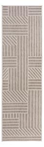 Blocks bézs kültéri futószőnyeg, 66 x 230 cm - Flair Rugs