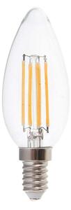 V-TAC 6W E14 meleg fehér filament C35 gyertya LED égő, 130 Lm/W - SKU 212848