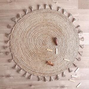 Else kézzel készített, természetes juta szőnyeg, ø 140 cm - Nattiot