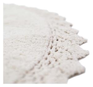 Perla krémfehér, kézzel készített pamut szőnyeg, ø 110 cm - Nattiot