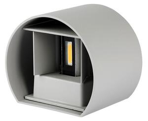 V-TAC 5W kültéri, szürke, kerek, fali LED lámpa természetes fehér - SKU 217092