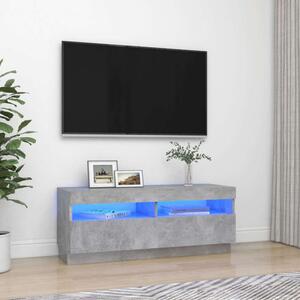 VidaXL TV-szekrény - Beton Szürke - LED - 100x35x40 cm