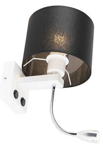 Modern fali lámpa fehér, fekete árnyalattal - Brescia