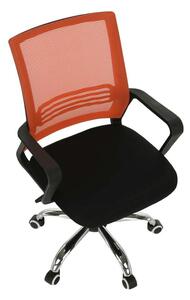 APOLO NEW Irodai szék - fekete, narancs színű hálószövettel
