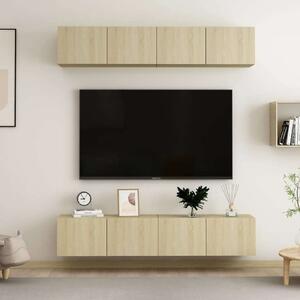 VidaXL TV Szekrény Szett - Sonoma Tölgy - 80x30x30 cm