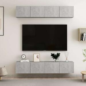 VidaXL Fali TV Szekrény Szett - Beton Szürke - 80x30x30 cm
