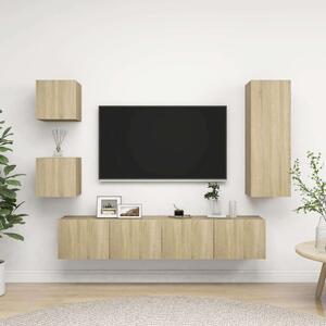 VidaXL Falra Szerelhető TV Szekrény Szett - Sonoma Tölgy - 5 Rész