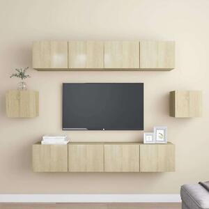VidaXL Falra Szerelhető TV Szekrény Szett - Sonoma Tölgy - 6 Rész