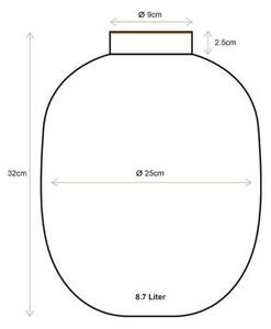 Váza fém matt világoskék 32cm