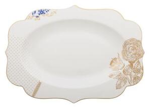 Ovális tálca Royal fehér 40x28,5cm