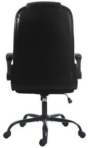 Főnöki szék, textil bőrborítás, felhajtható karfa, Continental, fekete (BBSZV414)