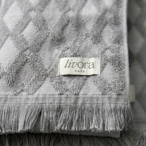 Livora Grey Weave törölköző 50x100 cm - 450g/m2