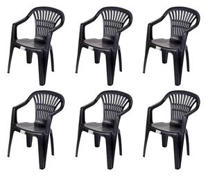 Flen kerti szék Antracit - 6 DB