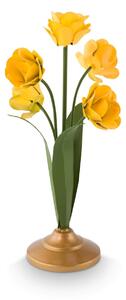 Gyertyatartó fém Virág sárga 27.5cm