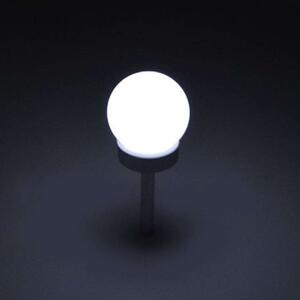 Polifach 2 LED-es kerti Napelemes Lámpa 10cm - Gömb (P-010) #szürke