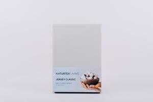Jersey szürkéskék lepedő 90-100x200 cm