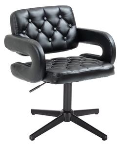 HR8403K Fekete modern műbőr szék fekete lábbal