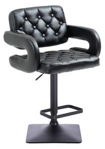 HR8403KW Fekete modern műbőr szék fekete lábbal