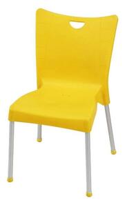 4 darabos kerti szék készlet sárga színben