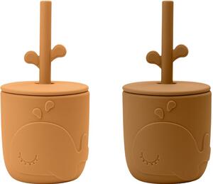 Két sárga gyerekbögréből álló készlet Done by Deer Peekaboo Wally