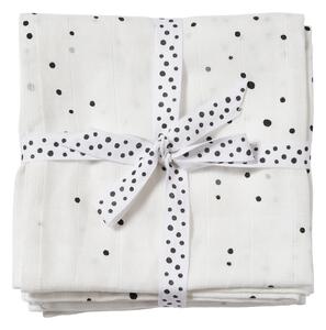 Fehér muszlin pelenka Done by Deer Dreamy Dots, 2 db