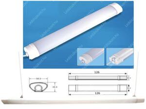 Led Tri-proof, IP65 vízálló ipari lámpa, 120 cm, 38W, 3750 lumen, 58mm, 4000K, közép fehér