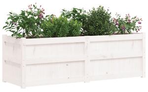 VidaXL fehér tömör fenyőfa kerti virágláda 150x50x50 cm
