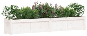 VidaXL fehér tömör fenyőfa kerti virágláda 180 x 31 x 31 cm