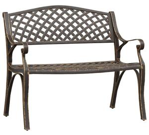 VidaXL bronzszínű öntött alumínium kerti pad 102 cm