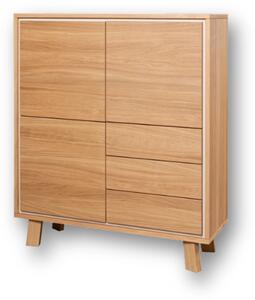 Rovere Háromajtós Háromfiókos Magas Komód 06