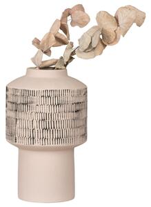 Kerámia váza, világos barna, D17,5cm