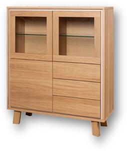 Rovere Üvegajtós Magas Komód 07