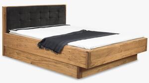 Tömör tölgyfa ágy ágyneműtartóval, Texas 200 cm