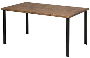Modern fekete és barna színű asztal 90x150 cm LAREDO