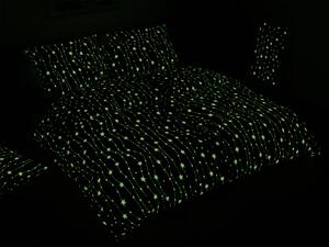 STARS AND POINTS szürke világító mikroplüss ágyneműhuzat Ágyneműhuzat mérete: 70 x 90 cm | 140 x 200 cm