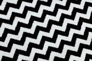 Sketch szőnyeg kör - F561 fehér/fekete - Cikcakk