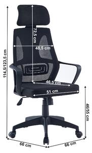 Irodai fotel Taxxa (fekete). 1064661