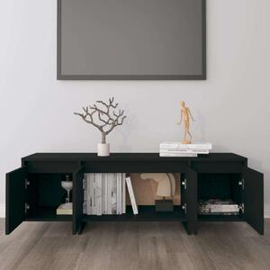Fekete forgácslap tv-szekrény 120 x 30 x 40,5 cm