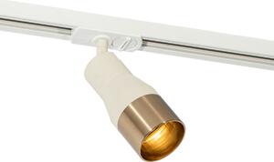 Modern spotlámpa bézs arannyal 1-fázisú sínrendszerhez GU10 50mm - Iconic Kohua