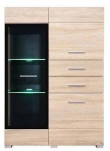 Vusher REG1W2D2S L/P vitrines szekrény
