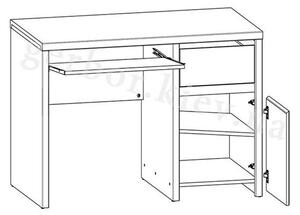 Kaspian BIU1D1S 120 íróasztal