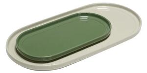 Hübsch - Amare Serving Tálca Set of 2 Homok/Green - Lampemesteren