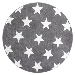Sketch szőnyeg kör - FA68 szürke / fehér - Csillagok