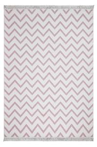 Duo fehér-rózsaszín pamut szőnyeg, 120 x 180 cm - Oyo home