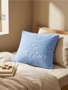 Sinsay - Párnahuzat „Shoot for the stars” felirattal - világoskék