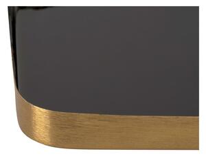 Festive fekete-aranyszínű fém tálca, 13 x 25 cm - PT LIVING