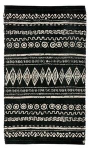 Ethnic fekete-fehér pamut szőnyeg, 55 x 110 cm - Webtappeti