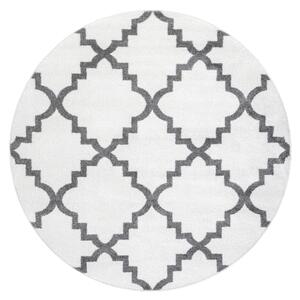 Sketch szőnyeg kör - F343 krém / szürke Lóhere Marokkói Trellis